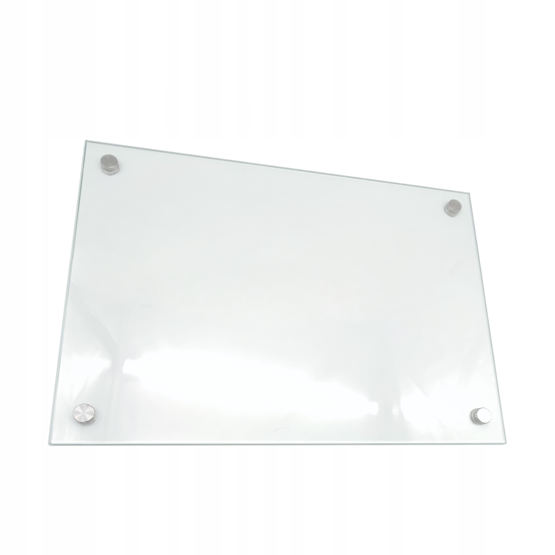 Sklenený panel 70 x 50 x 6 mm tvrdené sklo + Súprava na upevnenie skla s rozstupom 15 mm 4 ks